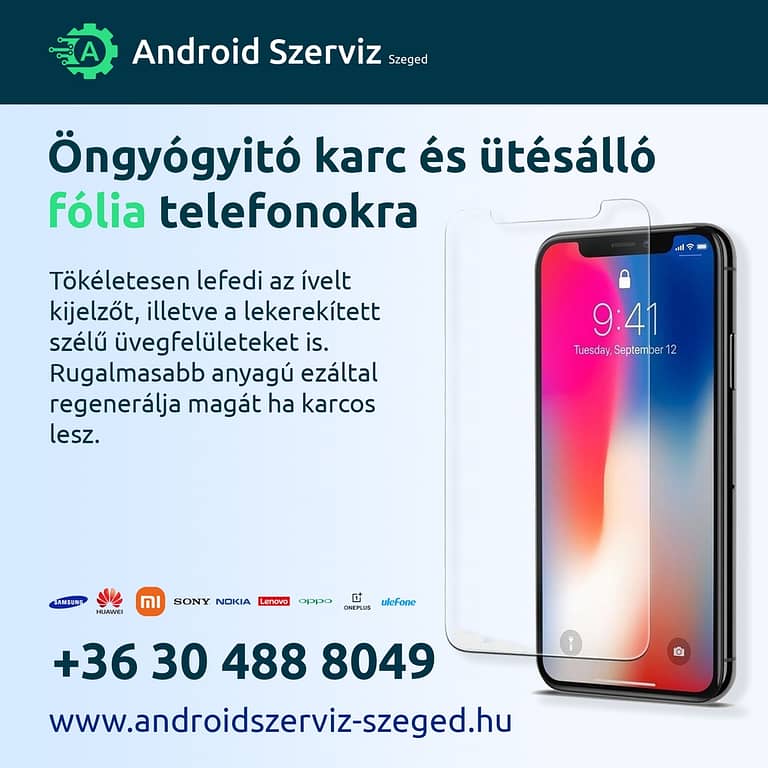 Ütésálló hidrogél fólia